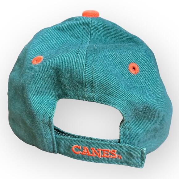 Miami Hurricanes Hat Canes Cap Green Adjustable College Football Teamwear Sports - Picture 4 of 9
